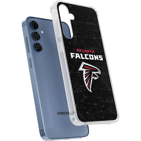 NFL Atlanta Falcons Distressed Galaxy A55 5G Clear Case