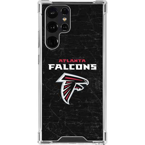 NFL Atlanta Falcons Distressed Galaxy S23 Ultra Clear Case