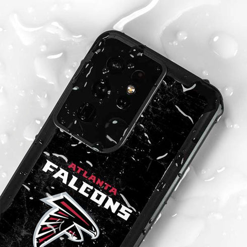 NFL Atlanta Falcons Distressed Galaxy S24 Ultra Waterproof Case