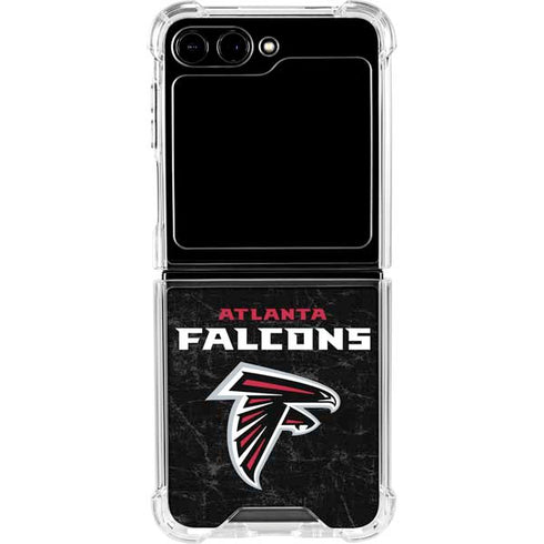 NFL Atlanta Falcons Distressed Galaxy Z Flip6 Clear Case