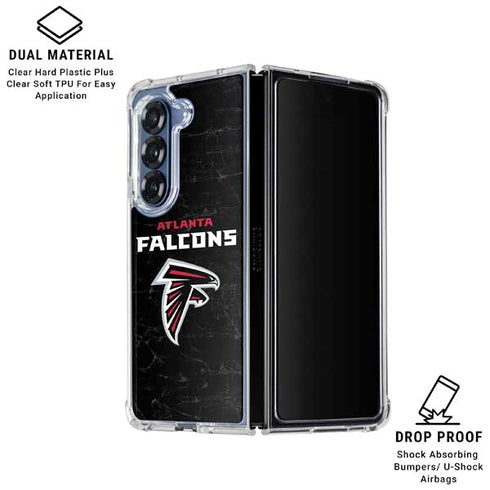 NFL Atlanta Falcons Distressed Galaxy Z Fold6 Clear Case