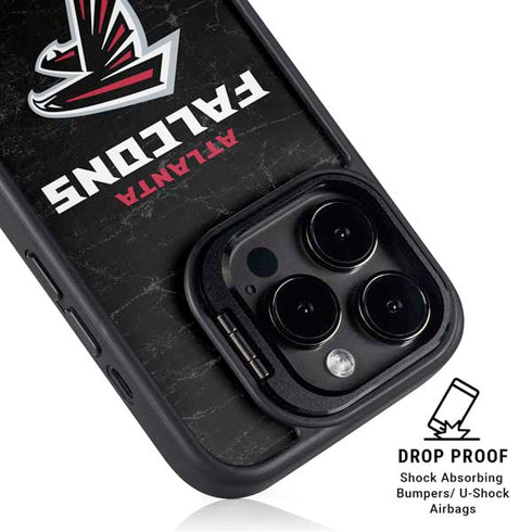 NFL Atlanta Falcons Distressed iPhone 13 Pro Max Kickstand Case