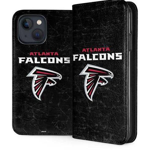 NFL Atlanta Falcons Distressed iPhone 15 Plus Folio Case