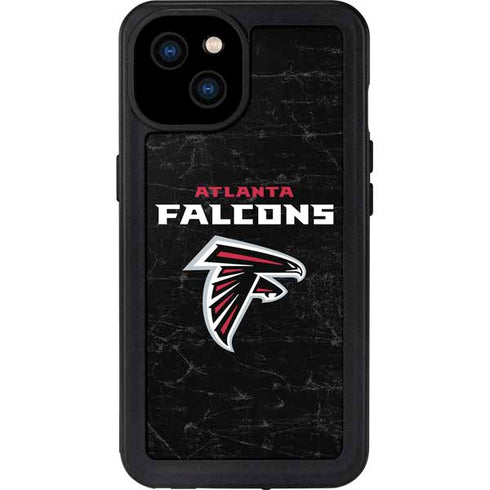 NFL Atlanta Falcons Distressed iPhone 15 Plus Waterproof Case