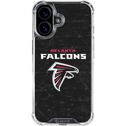 NFL Atlanta Falcons Distressed iPhone 16 Clear Case