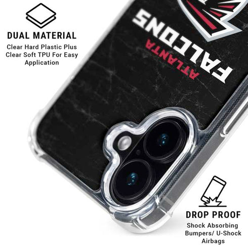 NFL Atlanta Falcons Distressed iPhone 16 Plus MagSafe Case