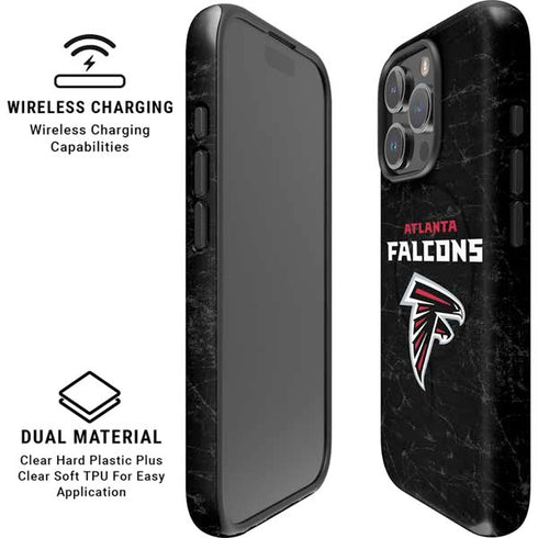 NFL Atlanta Falcons Distressed iPhone 16 Pro Magsafe Impact Case