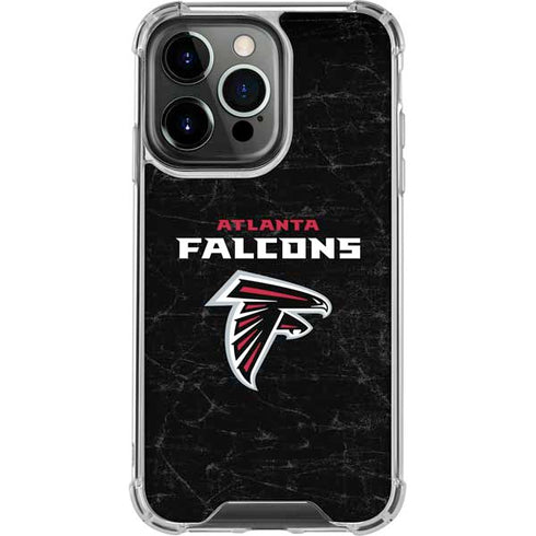 NFL Atlanta Falcons Distressed iPhone 16 Pro Max Clear Case