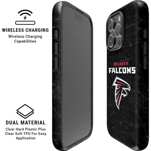 NFL Atlanta Falcons Distressed iPhone 16 Pro Max Magsafe Impact Case