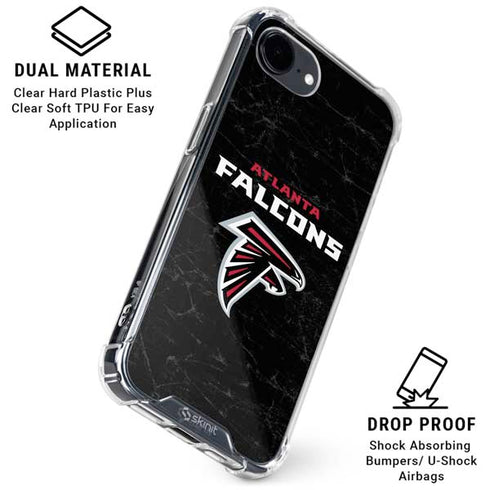 NFL Atlanta Falcons Distressed iPhone 16e Clear Case