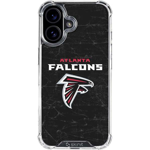 NFL Atlanta Falcons Distressed iPhone 17 Clear Case