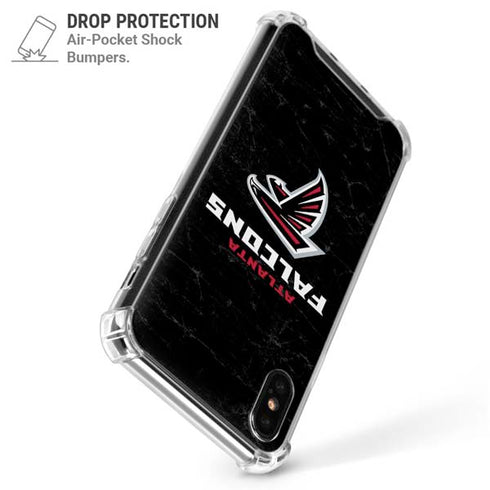 NFL Atlanta Falcons Distressed iPhone X/XS Clear Case