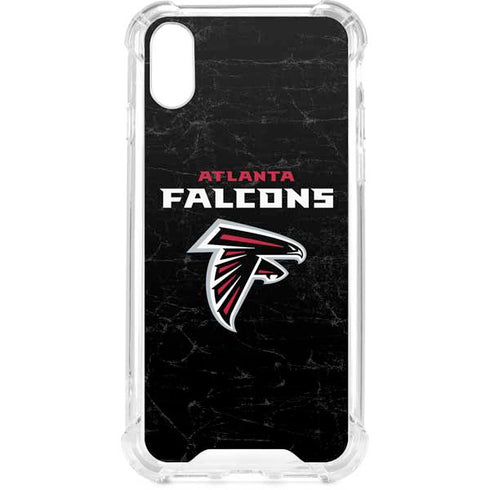 NFL Atlanta Falcons Distressed iPhone XS Clear Case