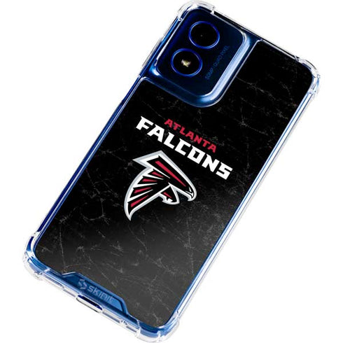 NFL Atlanta Falcons Distressed Moto G 5G (2024) Clear Case