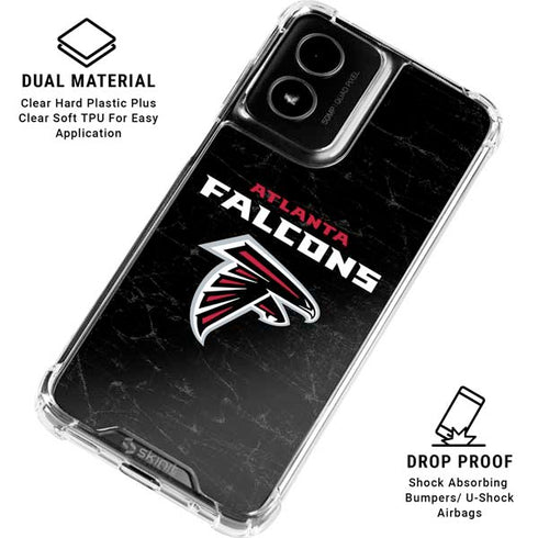 NFL Atlanta Falcons Distressed Moto G Power 5G (2024) Clear Case