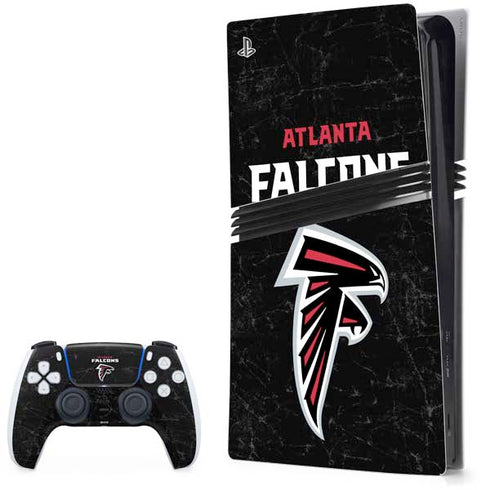 NFL Atlanta Falcons Distressed PS5 Pro Bundle Skin