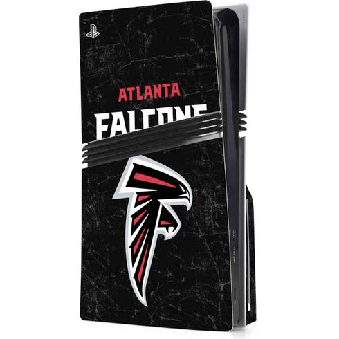 NFL Atlanta Falcons Distressed PS5 Pro Disk Console Skin