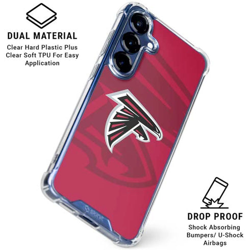 NFL Atlanta Falcons Double Vision Galaxy S25 Plus Clear Case