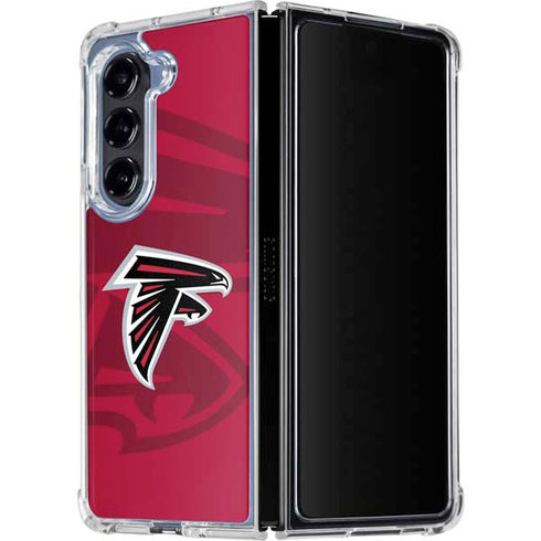 NFL Atlanta Falcons Double Vision Galaxy Z Fold5 5G Clear Case
