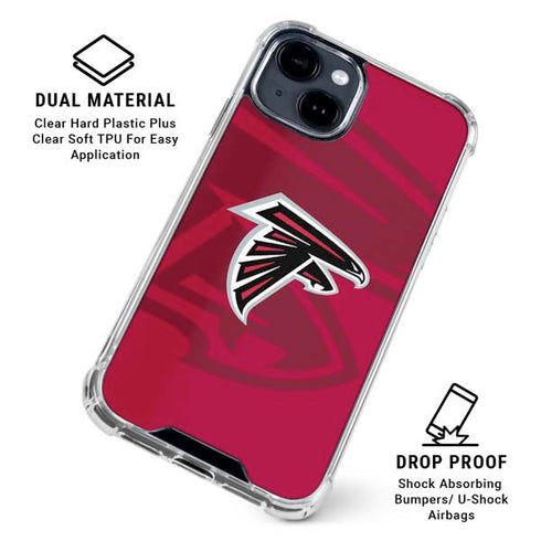 NFL Atlanta Falcons Double Vision iPhone 15 Clear Case