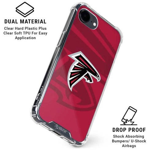 NFL Atlanta Falcons Double Vision iPhone 16e Clear Case