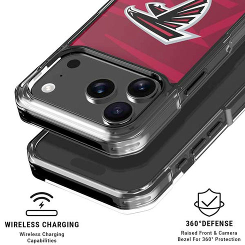 NFL Atlanta Falcons Double Vision iPhone 18 Pro Clear Case