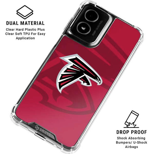 NFL Atlanta Falcons Double Vision Moto G Power 5G (2024) Clear Case