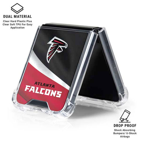 NFL Atlanta Falcons Galaxy Z Flip7 Clear Case