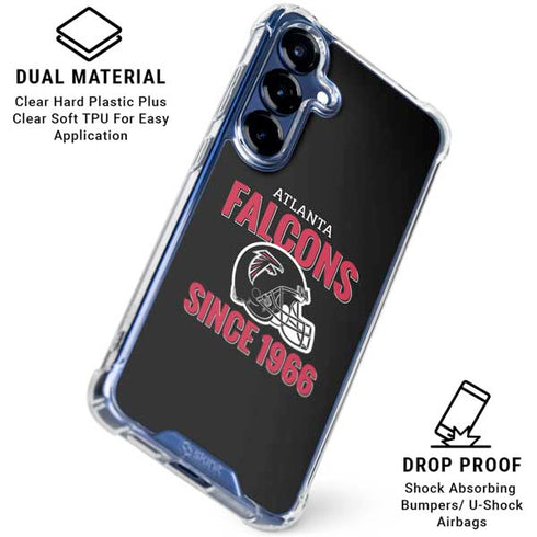 NFL Atlanta Falcons Helmet Galaxy S25 Clear Case