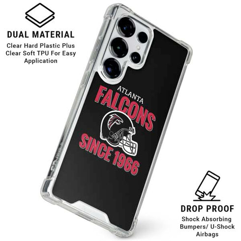 NFL Atlanta Falcons Helmet Galaxy S25 Ultra Clear Case