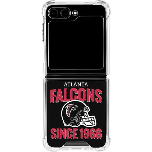 NFL Atlanta Falcons Helmet Galaxy Z Flip6 Clear Case