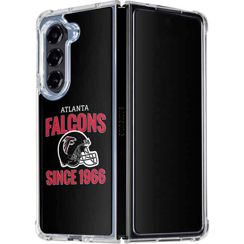 NFL Atlanta Falcons Helmet Galaxy Z Fold5 5G Clear Case