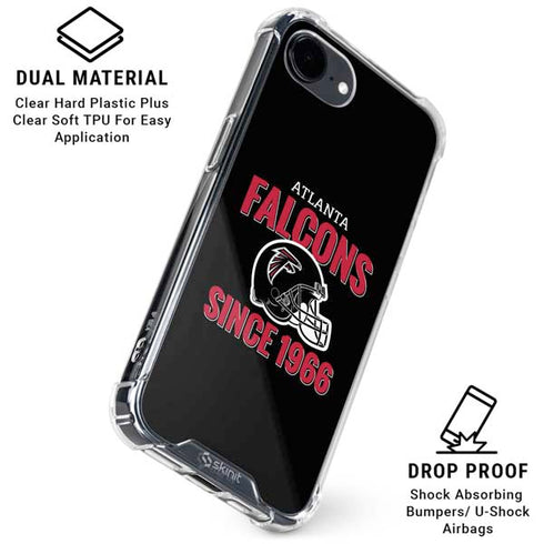 NFL Atlanta Falcons Helmet iPhone 16e Clear Case