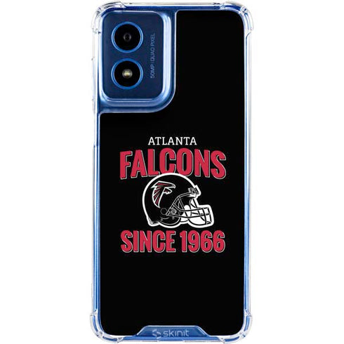 NFL Atlanta Falcons Helmet Moto G 5G (2024) Clear Case