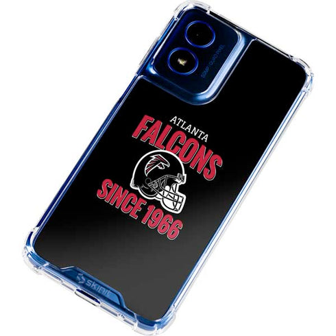NFL Atlanta Falcons Helmet Moto G 5G (2024) Clear Case