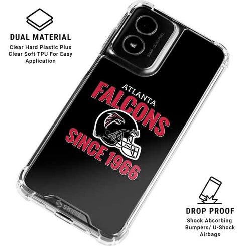 NFL Atlanta Falcons Helmet Moto G Power 5G (2024) Clear Case