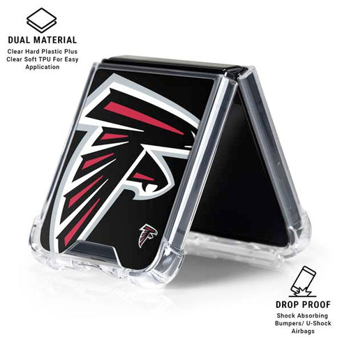 NFL Atlanta Falcons Large Logo Galaxy Z Flip7 Clear Case