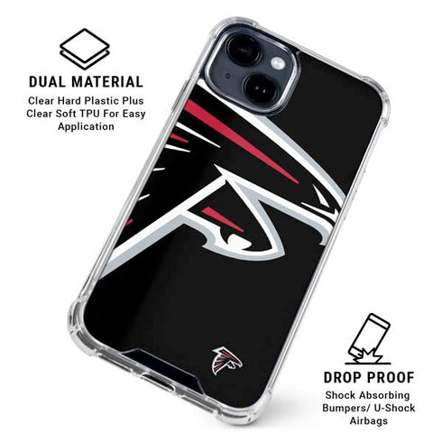 NFL Atlanta Falcons Large Logo iPhone 15 Clear Case