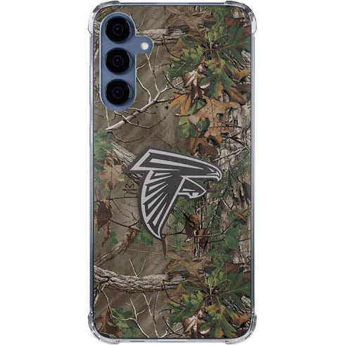 NFL Atlanta Falcons Realtree Xtra Green Camo Galaxy A55 5G Clear Case