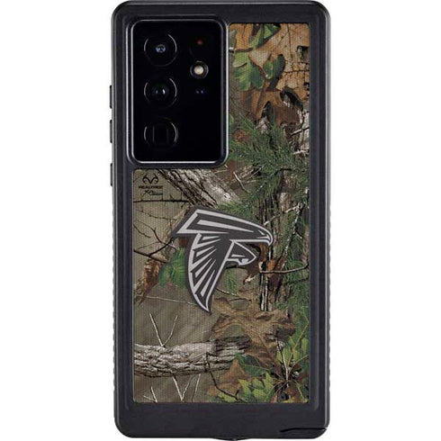 NFL Atlanta Falcons Realtree Xtra Green Camo Galaxy S24 Ultra Waterproof Case