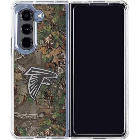 NFL Atlanta Falcons Realtree Xtra Green Camo Galaxy Z Fold5 5G Clear Case