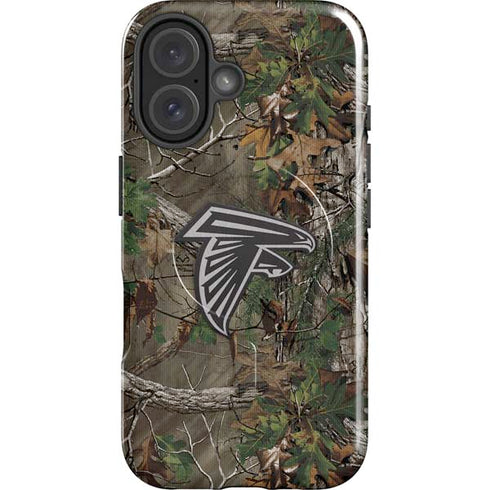 NFL Atlanta Falcons Realtree Xtra Green Camo iPhone 16 Plus Magsafe Impact Case