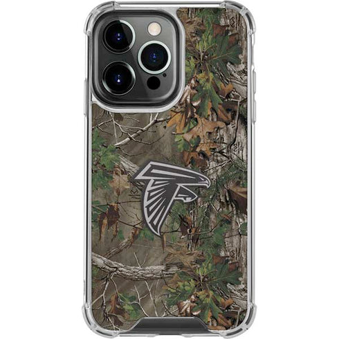 NFL Atlanta Falcons Realtree Xtra Green Camo iPhone 16 Pro Clear Case