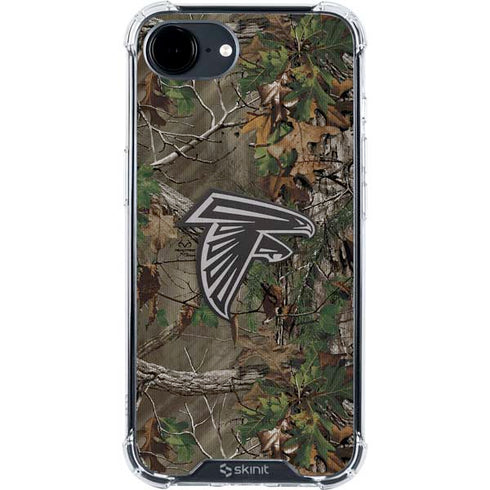 NFL Atlanta Falcons Realtree Xtra Green Camo iPhone 16e Clear Case