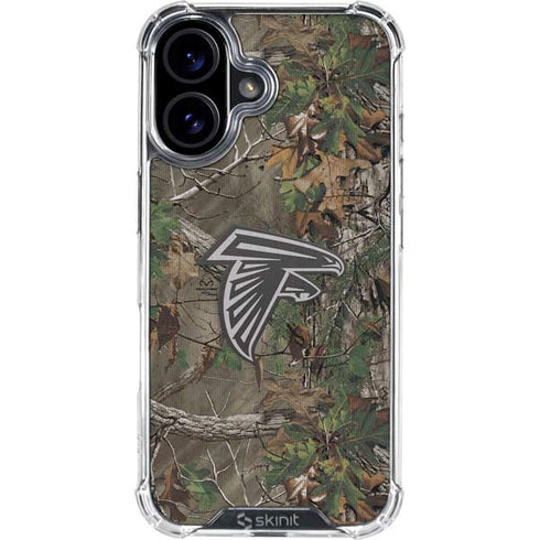 NFL Atlanta Falcons Realtree Xtra Green Camo iPhone 17 Clear Case