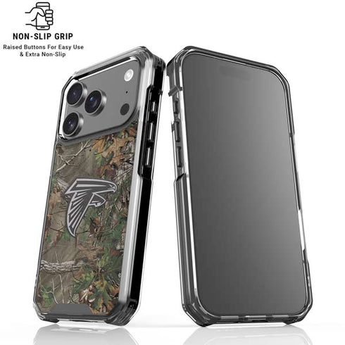 NFL Atlanta Falcons Realtree Xtra Green Camo iPhone 18 Pro Clear Case