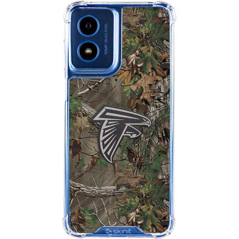 NFL Atlanta Falcons Realtree Xtra Green Camo Moto G 5G (2024) Clear Case