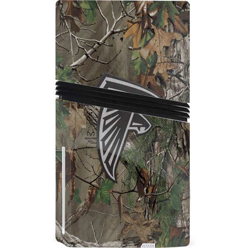 NFL Atlanta Falcons Realtree Xtra Green Camo PS5 Pro Disk Console Skin