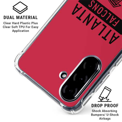 NFL Atlanta Falcons Red Performance Series Galaxy A36 5G Clear Case