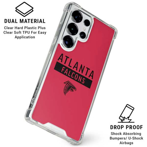 NFL Atlanta Falcons Red Performance Series Galaxy S25 Ultra Clear Case